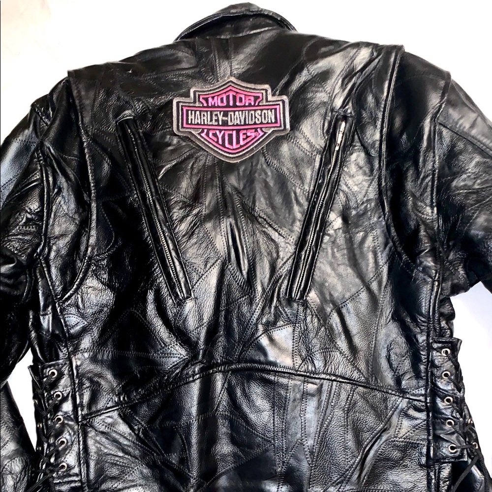 Diamond plate Buffalo leather jacket